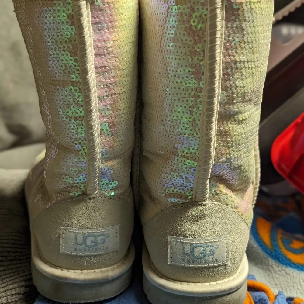 UGG Sequin Boots RARE "I DO"